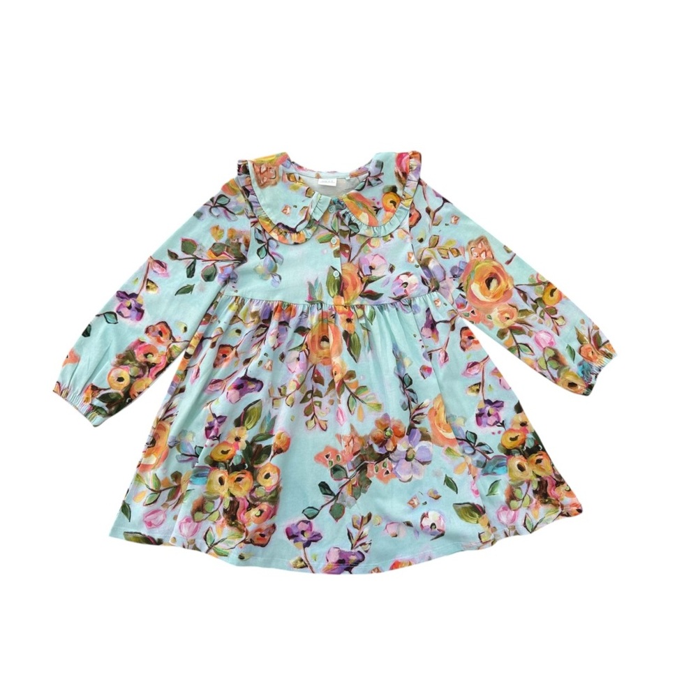 Next Floral Long Sleeve Dress size 4-5 NWOT